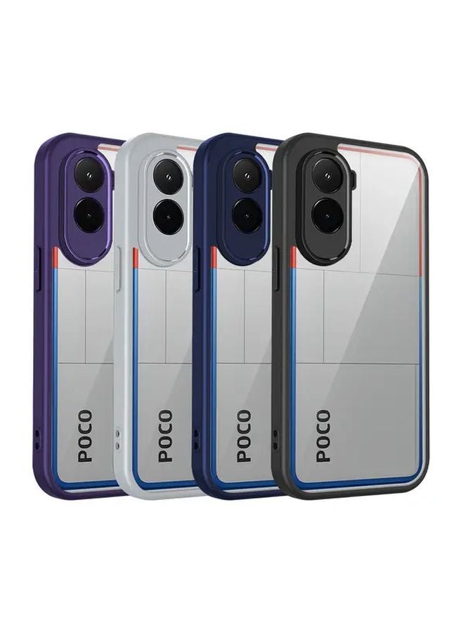 Shockproof Clear TPU Phone Case For Xiaomi Poco M7 Pro 5G In Deep Blue - Image 2